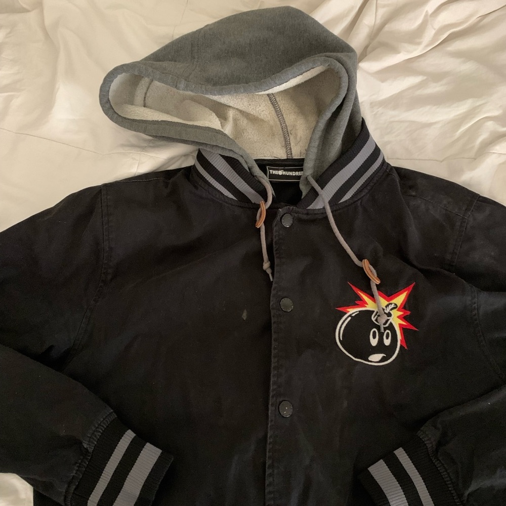 the Hundreds Varisity Letterman Hooded Jacket Size XL